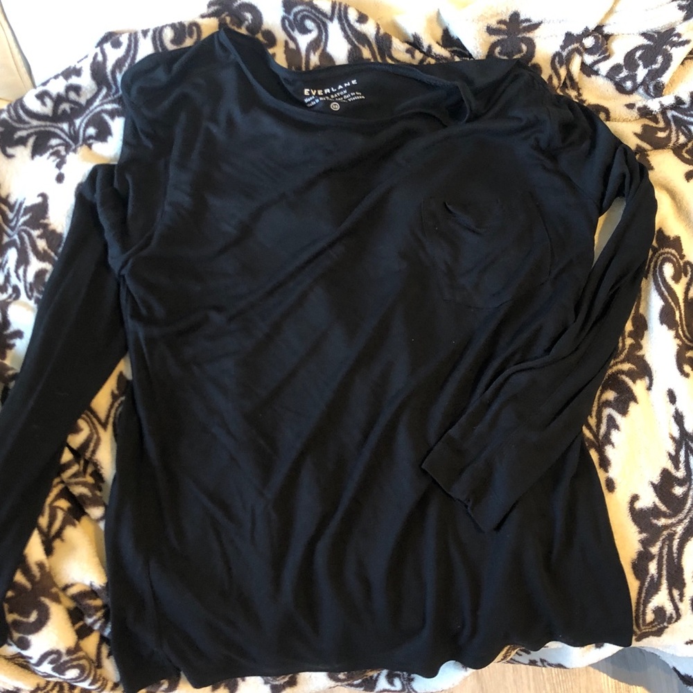 Everlane black long sleeve tee, XS